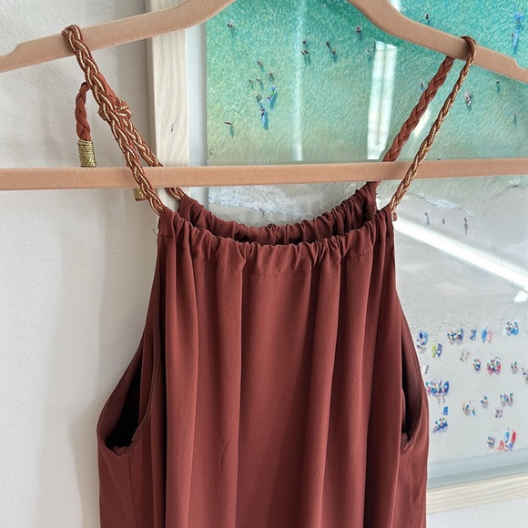 Silk mini dress made in Spain with lining - Picture 3 of 4